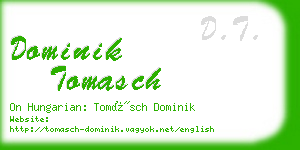 dominik tomasch business card